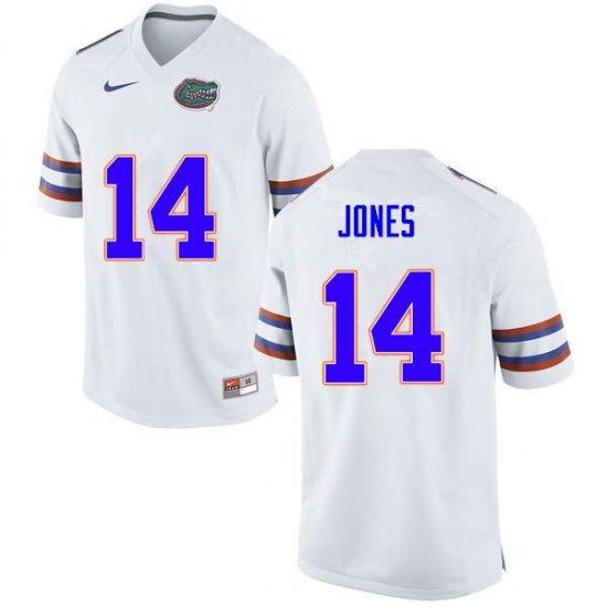 Men's Florida Gators #14 Emory Jones NCAA Nike White Authentic Stitched College Football Jersey ZYP8862GL